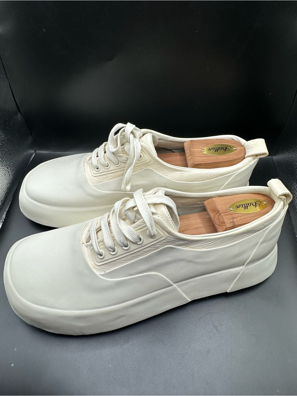 Ambush Minimalist Leather and Rubber White Platform Sneakers EU44 - Picture 6 of 13